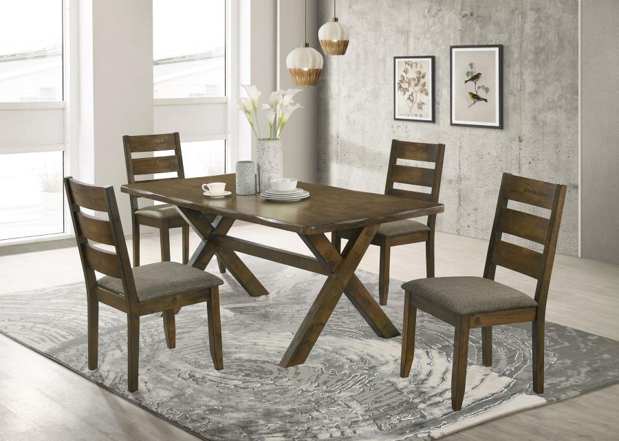 CoasterEveryday Alston X-Shaped Dining Table Knotty Nutmeg