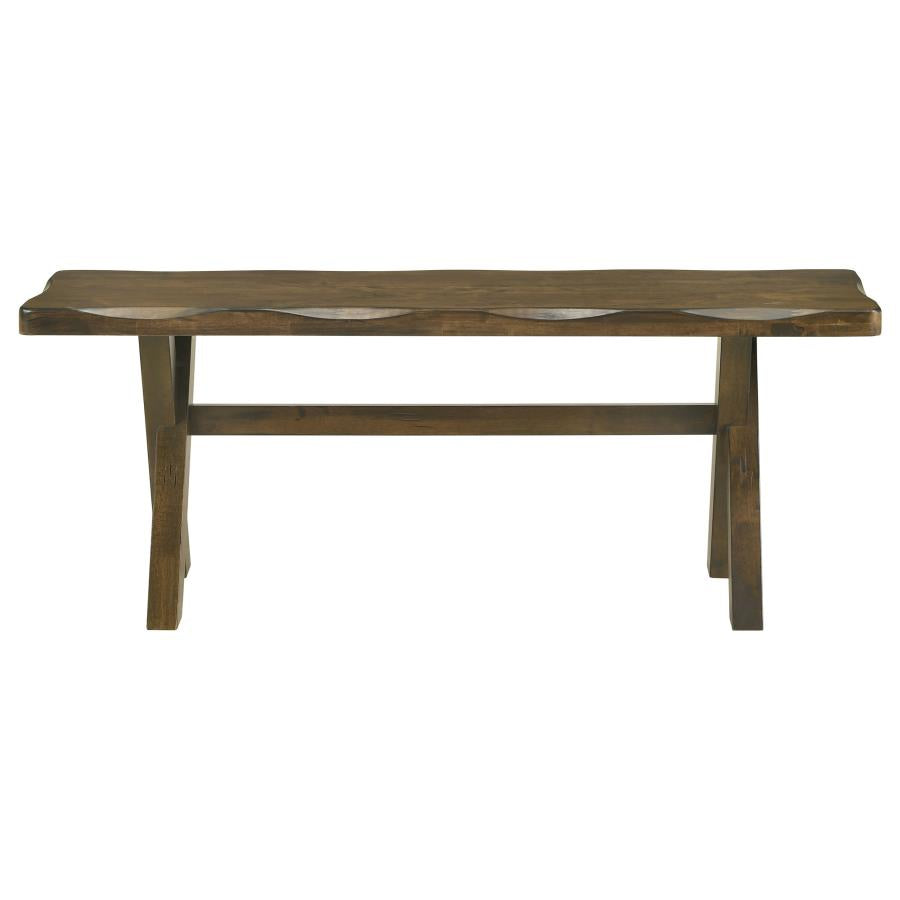 CoasterEveryday Alston X-Shaped Dining Bench Knotty Nutmeg