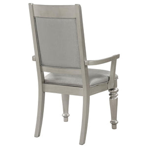 CoasterEssence Bling Game Open Back Arm Chairs Metallic (Set Of 2)