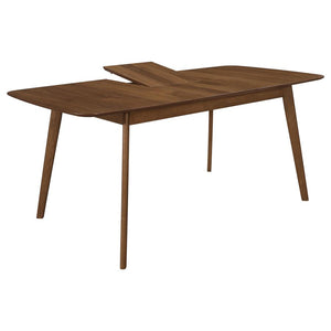 CoasterEveryday Redbridge Butterfly Leaf Dining Table Natural Walnut