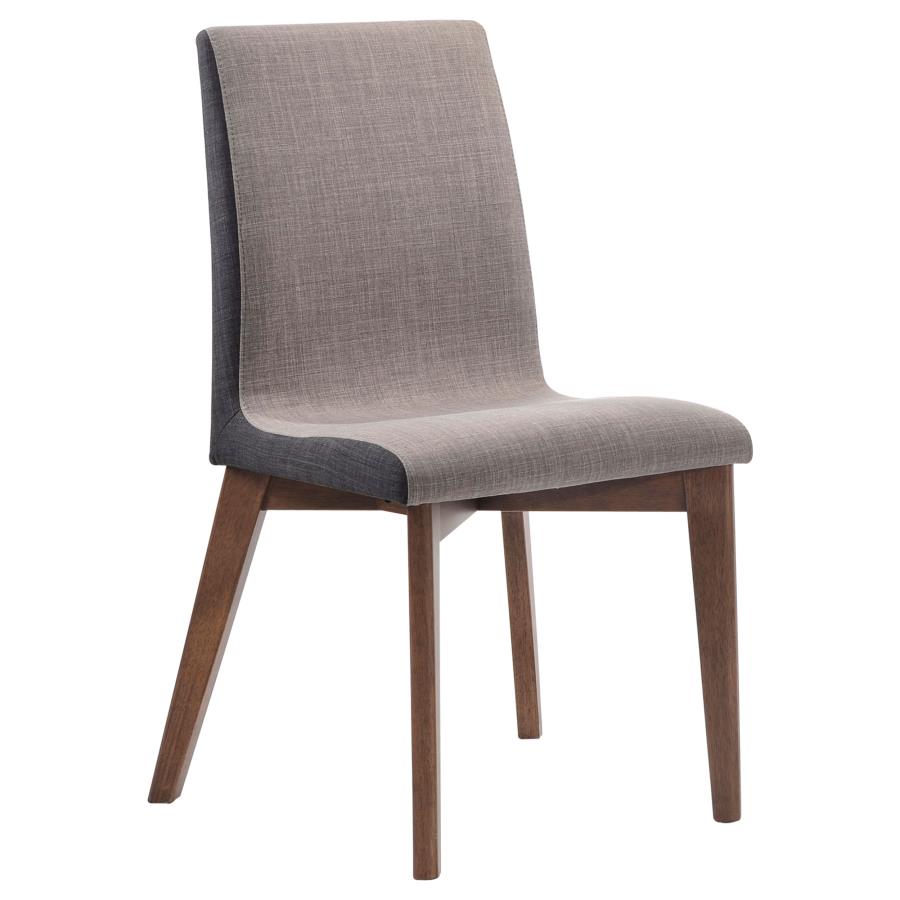 CoasterEveryday Redbridge Upholstered Side Chairs Grey And Natural Walnut (Set Of 2)