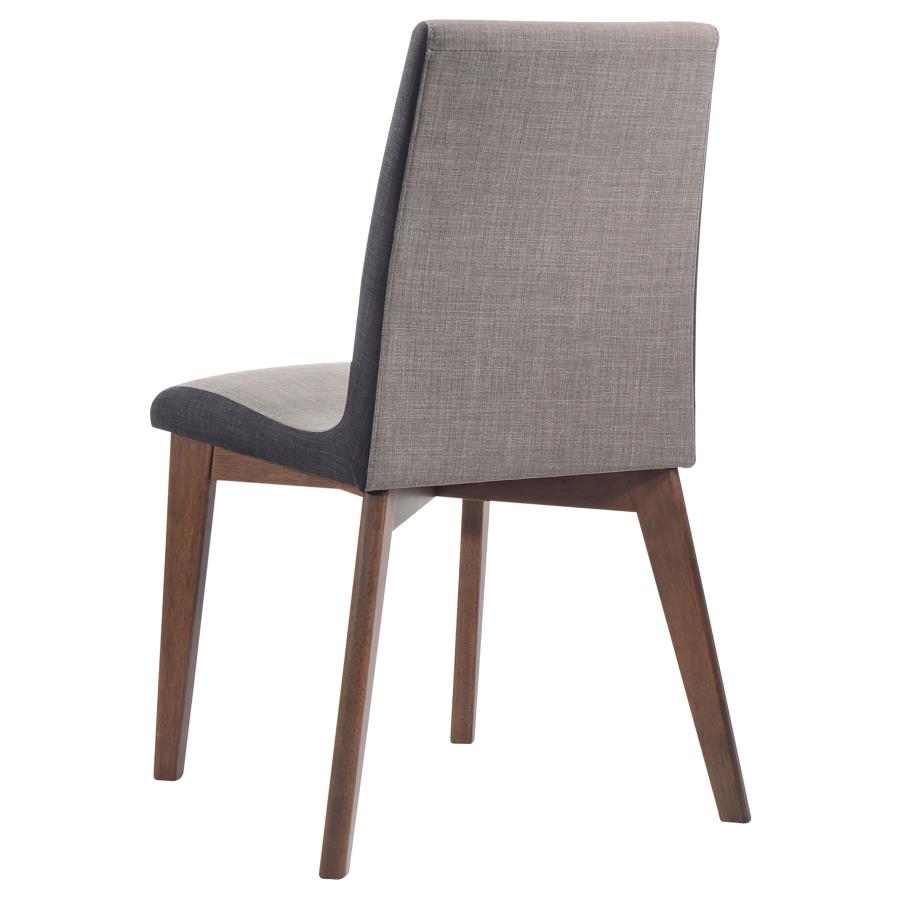 CoasterEveryday Redbridge Upholstered Side Chairs Grey And Natural Walnut (Set Of 2)