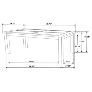 CoasterEveryday Coleman Rectangular Dining Table Rustic Golden Brown