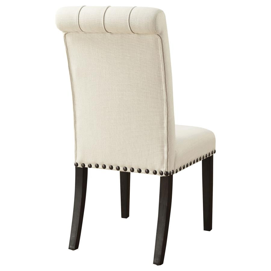 CoasterElevations Alana Upholstered Side Chairs Beige And Smokey Black (Set Of 2)