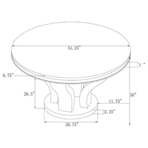 CoasterElevations Anchorage Round Dining Table Chrome And Black