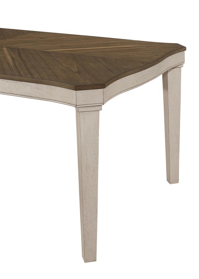 Ronnie Starburst Dining Table Nutmeg And Rustic Cream