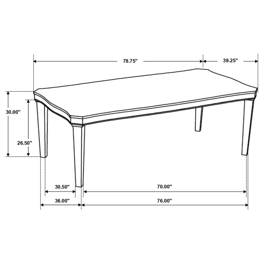 Ronnie Starburst Dining Table Nutmeg And Rustic Cream