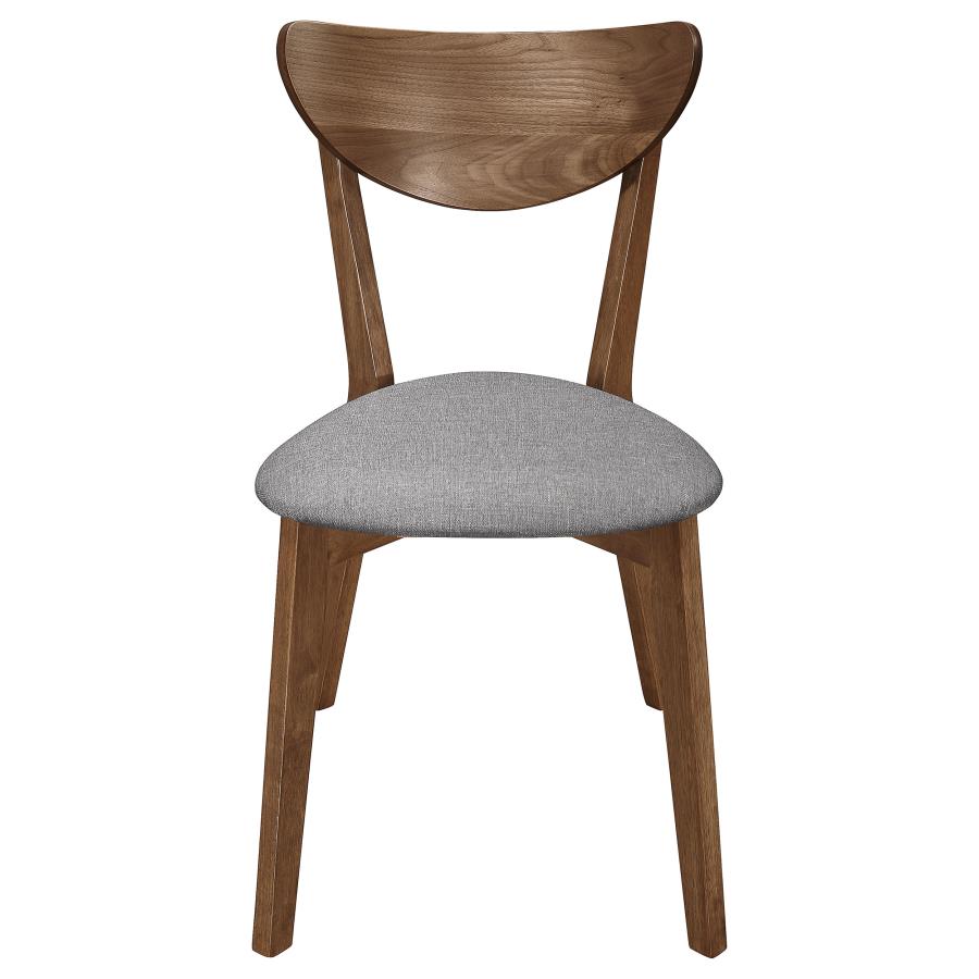 CoasterEveryday Alfredo Upholstered Dining Chairs Grey And Natural Walnut (Set Of 2)