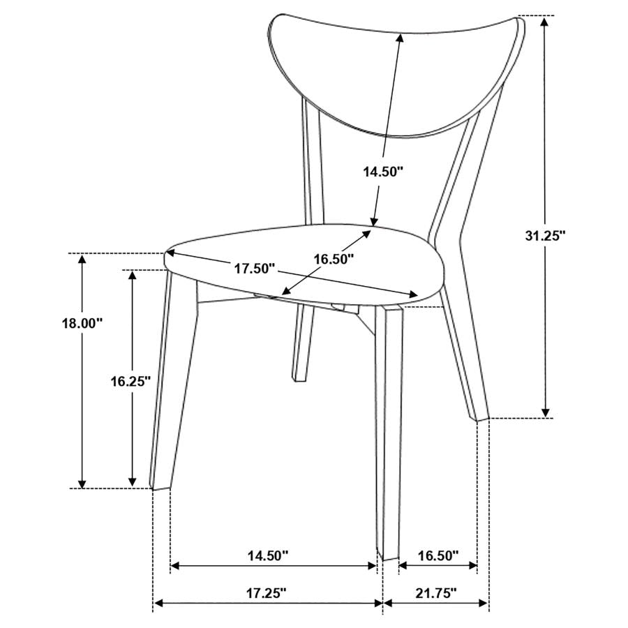 CoasterEveryday Alfredo Upholstered Dining Chairs Grey And Natural Walnut (Set Of 2)