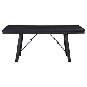 CoasterEssence Newport Rectangular Trestle Dining Table Black