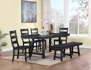 CoasterEssence Newport Rectangular Trestle Dining Table Black