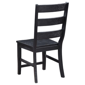 Newport Ladder Back Dining Side Chair Black (Set Of 2)