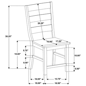 Newport Ladder Back Dining Side Chair Black (Set Of 2)