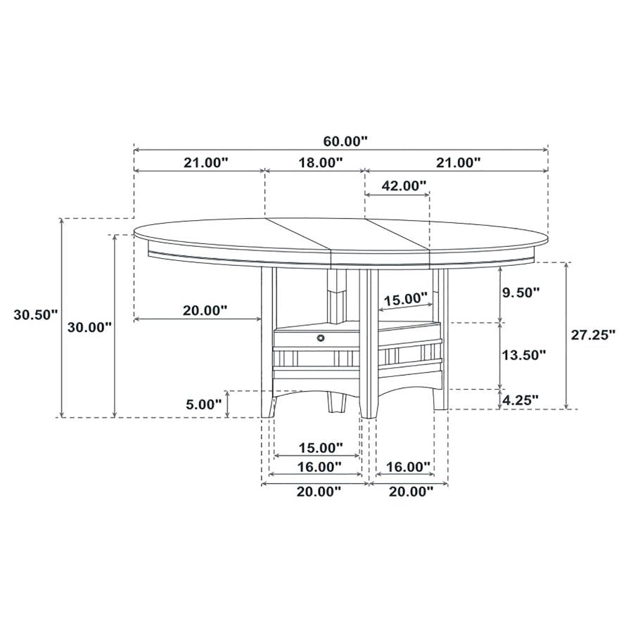 CoasterEveryday Lavon Dining Table With Storage Medium Grey