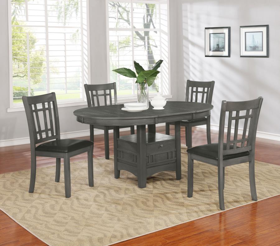 CoasterEveryday Lavon Dining Table With Storage Medium Grey