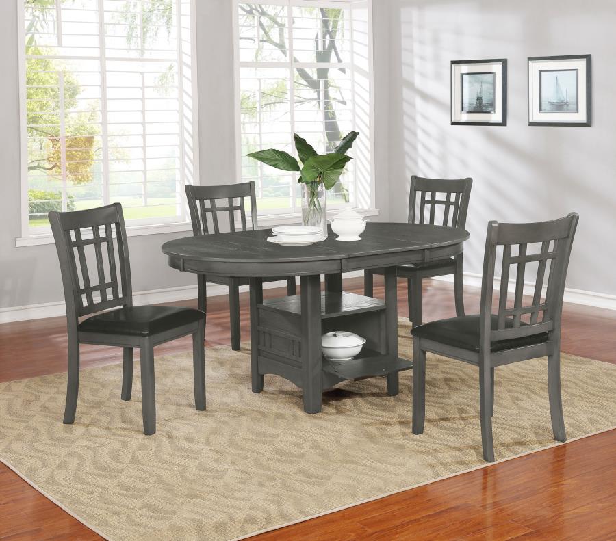 CoasterEveryday Lavon Dining Table With Storage Medium Grey