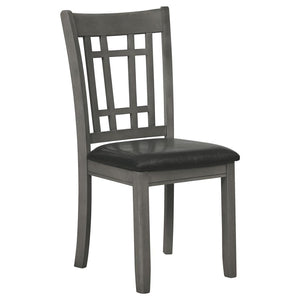 CoasterEveryday Lavon Padded Dining Side Chairs Medium Grey And Black (Set Of 2)