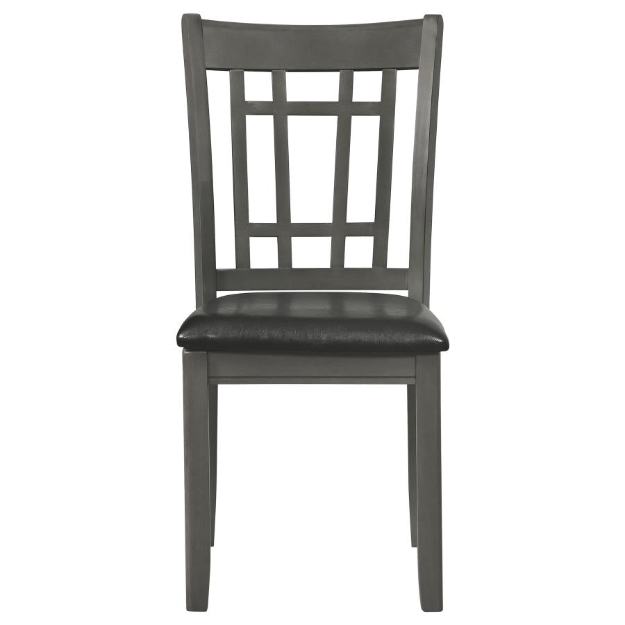 CoasterEveryday Lavon Padded Dining Side Chairs Medium Grey And Black (Set Of 2)