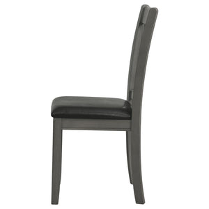 CoasterEveryday Lavon Padded Dining Side Chairs Medium Grey And Black (Set Of 2)