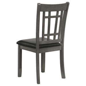 CoasterEveryday Lavon Padded Dining Side Chairs Medium Grey And Black (Set Of 2)