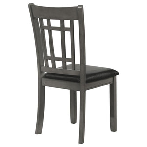 CoasterEveryday Lavon Padded Dining Side Chairs Medium Grey And Black (Set Of 2)