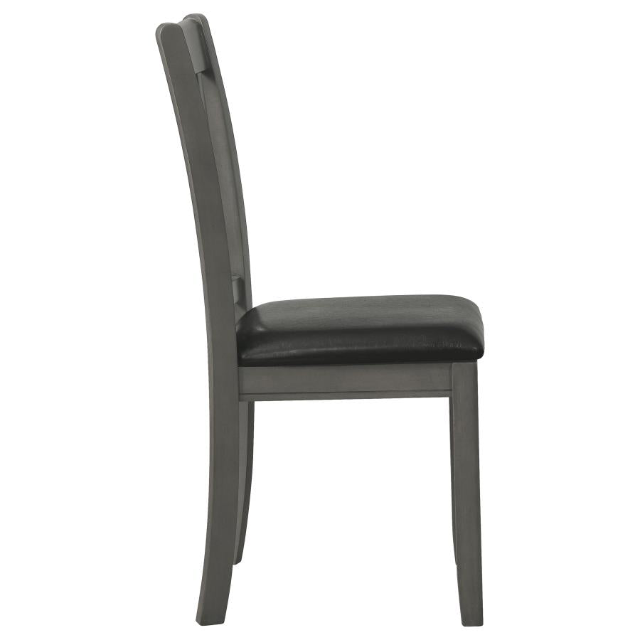 CoasterEveryday Lavon Padded Dining Side Chairs Medium Grey And Black (Set Of 2)