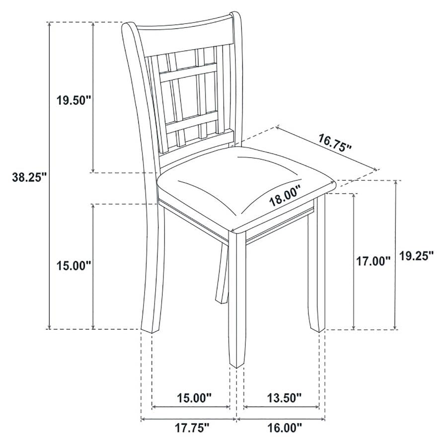 CoasterEveryday Lavon Padded Dining Side Chairs Medium Grey And Black (Set Of 2)