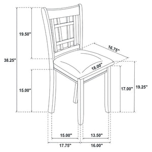 CoasterEveryday Lavon Padded Dining Side Chairs Medium Grey And Black (Set Of 2)