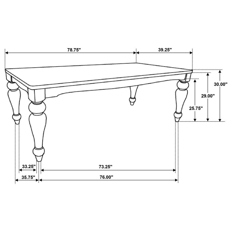 CoasterEssence Bridget Rectangular Dining Table Brown Brushed And Charcoal Sandthrough