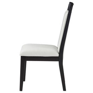 Brookmead Upholstered Dining Side Chair Ivory And Black (Set Of 2)