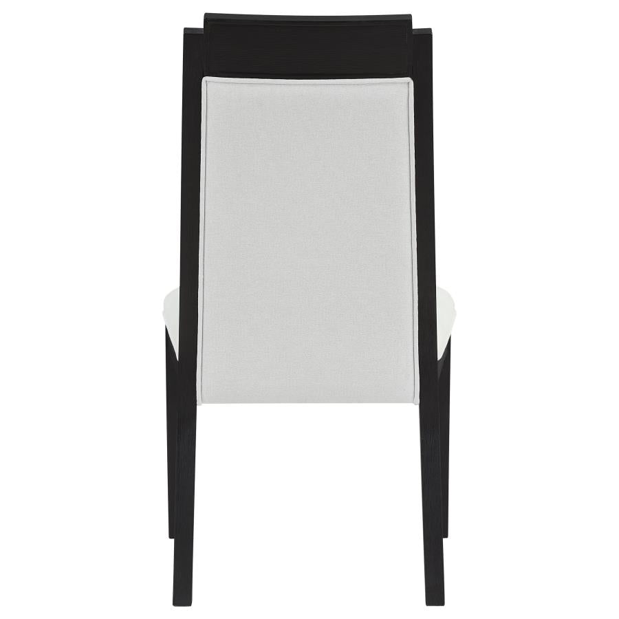 Brookmead Upholstered Dining Side Chair Ivory And Black (Set Of 2)