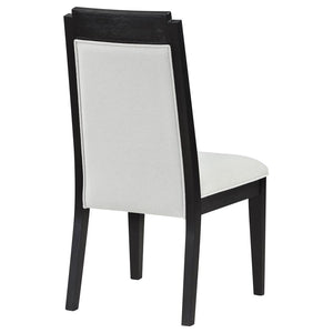 Brookmead Upholstered Dining Side Chair Ivory And Black (Set Of 2)