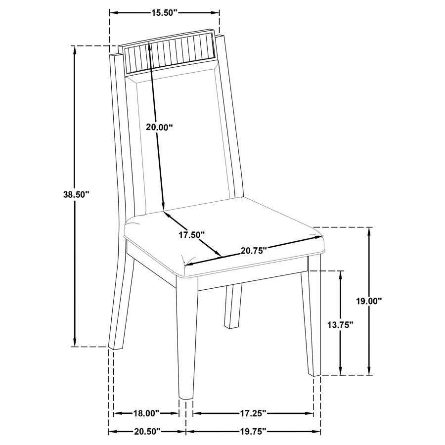 Brookmead Upholstered Dining Side Chair Ivory And Black (Set Of 2)