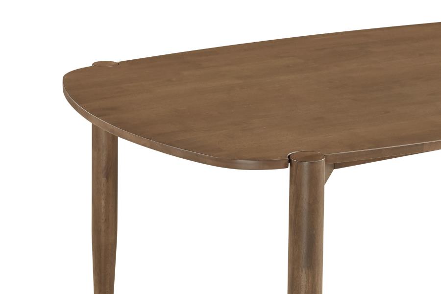 CoasterEveryday Dortch Oval Solid Wood Dining Table Walnut