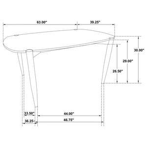 CoasterEveryday Dortch Oval Solid Wood Dining Table Walnut