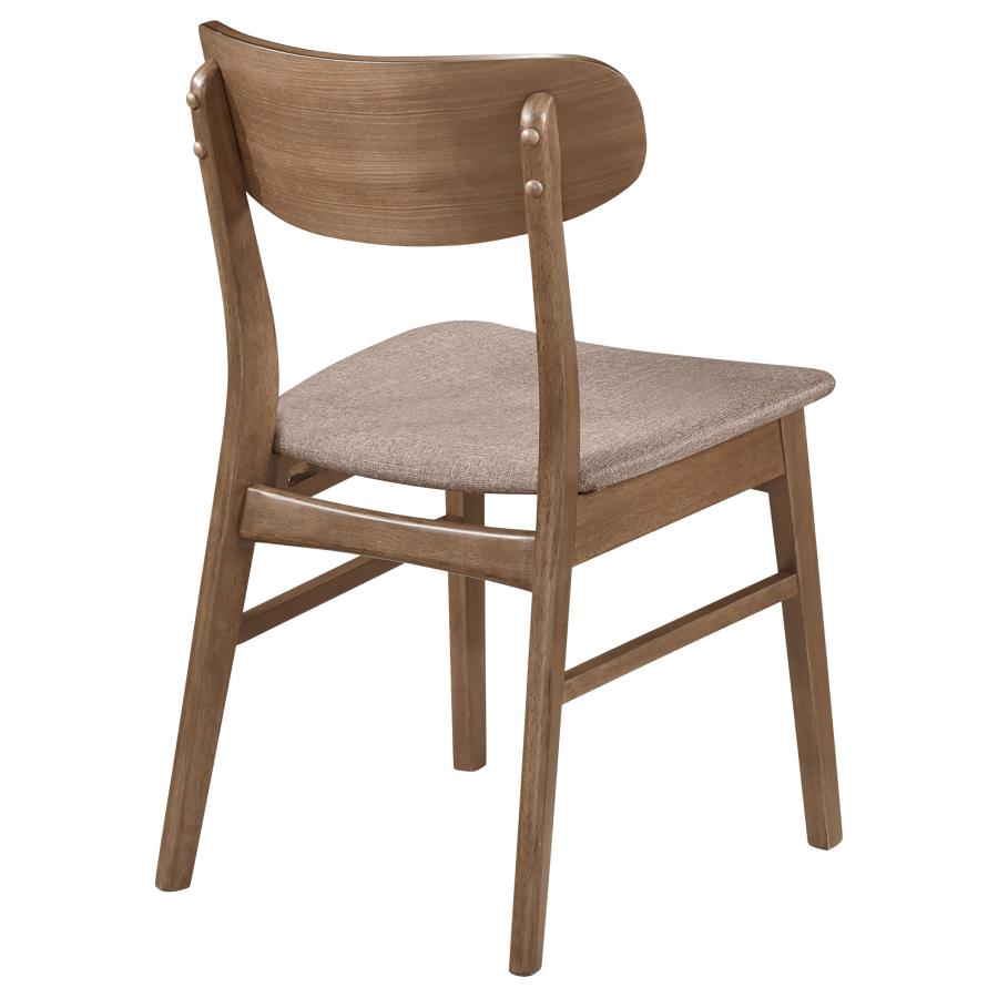 Dortch Dining Side Chair Walnut And Brown (Set Of 2)