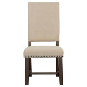 CoasterEssence Twain Upholstered Side Chairs Beige (Set Of 2)