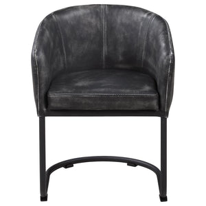 CoasterElevations Banner Upholstered Dining Chair Anthracite And Matte Black