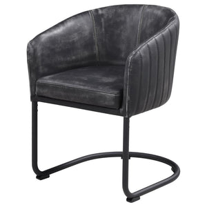 CoasterElevations Banner Upholstered Dining Chair Anthracite And Matte Black