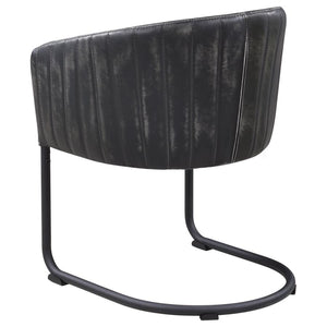 CoasterElevations Banner Upholstered Dining Chair Anthracite And Matte Black