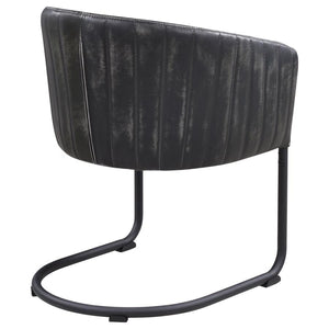 CoasterElevations Banner Upholstered Dining Chair Anthracite And Matte Black