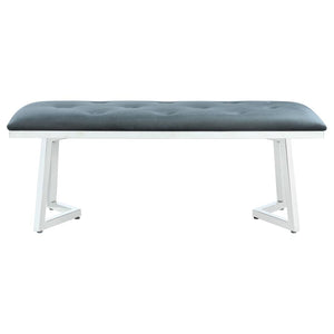 CoasterElevations Beaufort Upholstered Tufted Bench Dark Grey