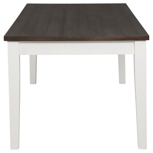 CoasterEssence Kingman 4-Drawer Dining Table Espresso And White