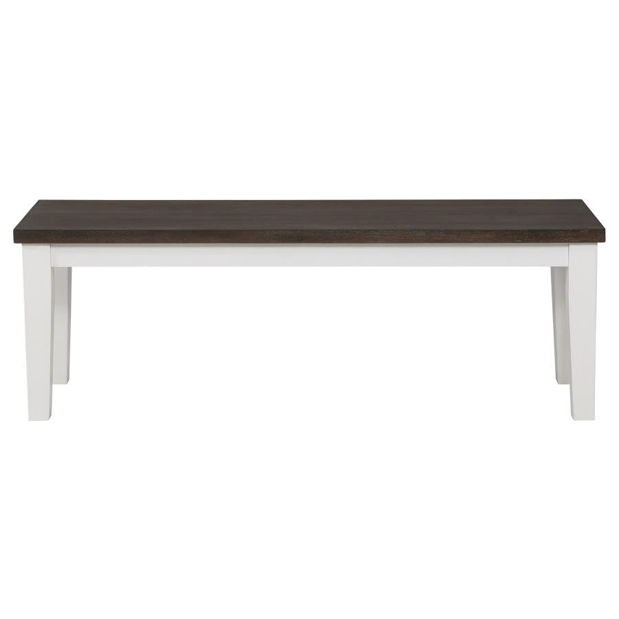 CoasterEssence Kingman Rectangular Bench Espresso And White