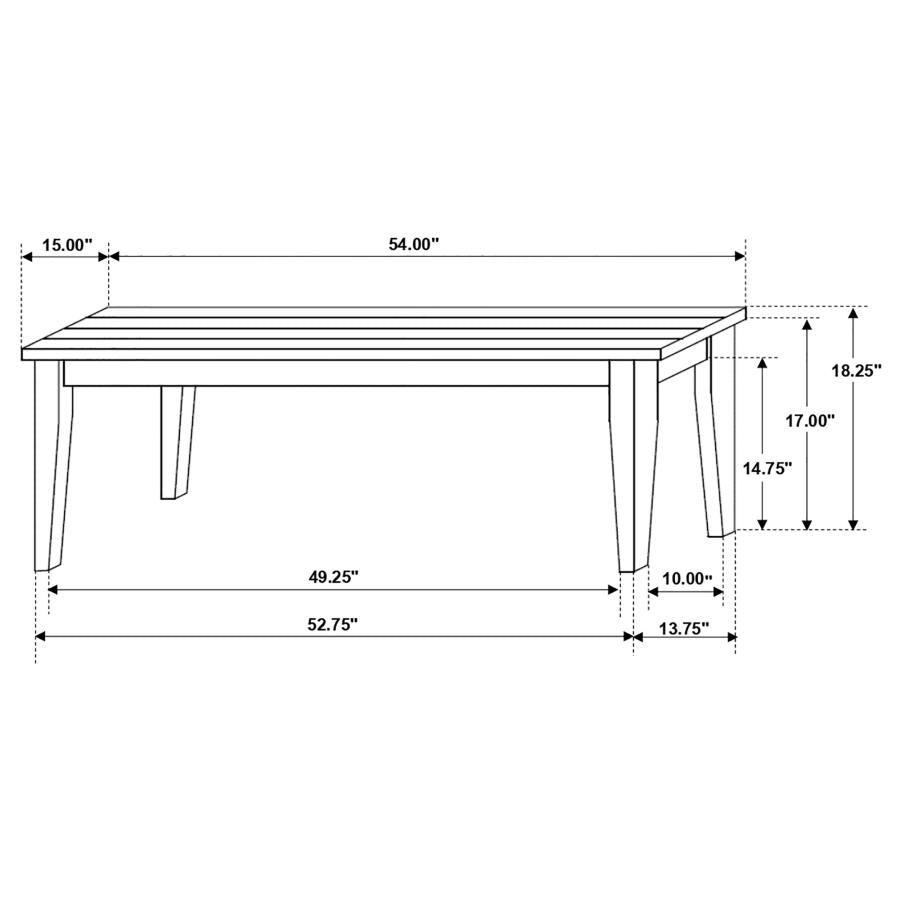 CoasterEssence Kingman Rectangular Bench Espresso And White