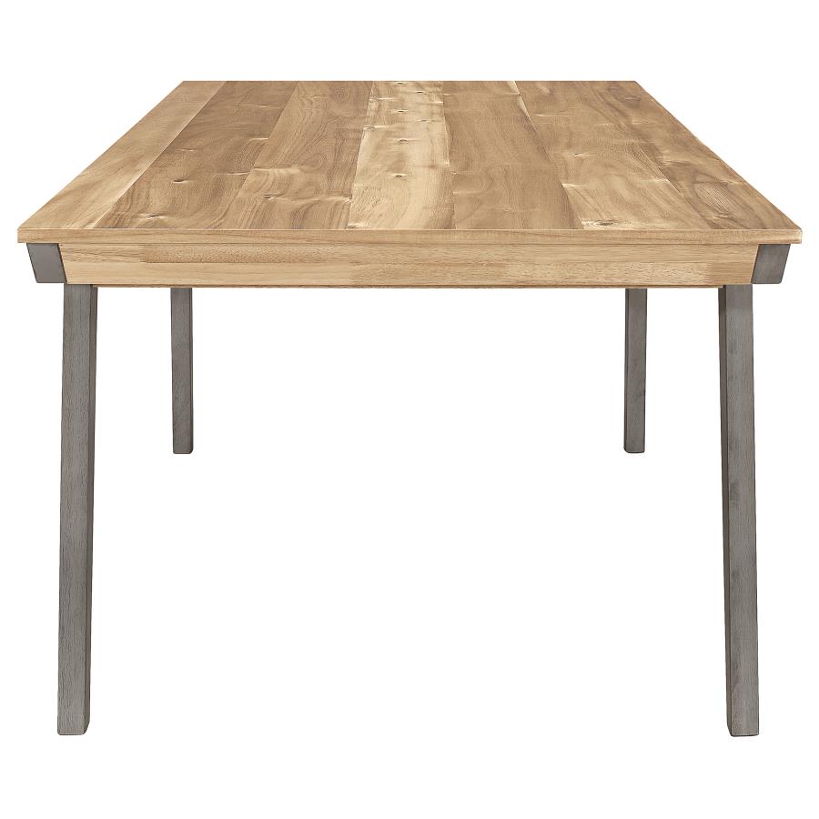 CoasterEveryday Nogales Wooden Dining Table Acacia And Coastal Grey