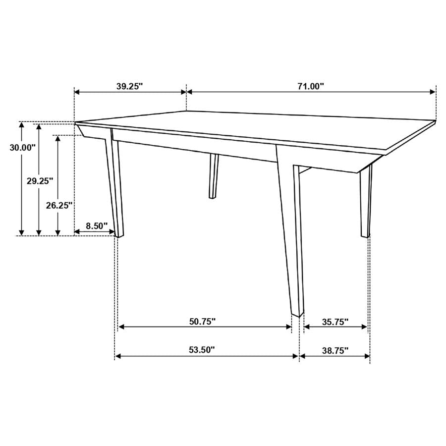 CoasterEveryday Nogales Wooden Dining Table Acacia And Coastal Grey