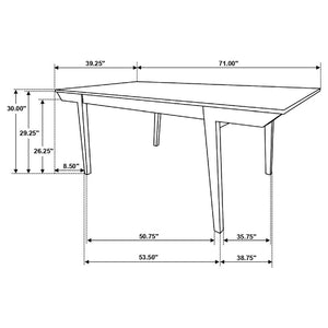 CoasterEveryday Nogales Wooden Dining Table Acacia And Coastal Grey