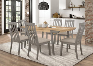 CoasterEveryday Nogales Wooden Dining Table Acacia And Coastal Grey