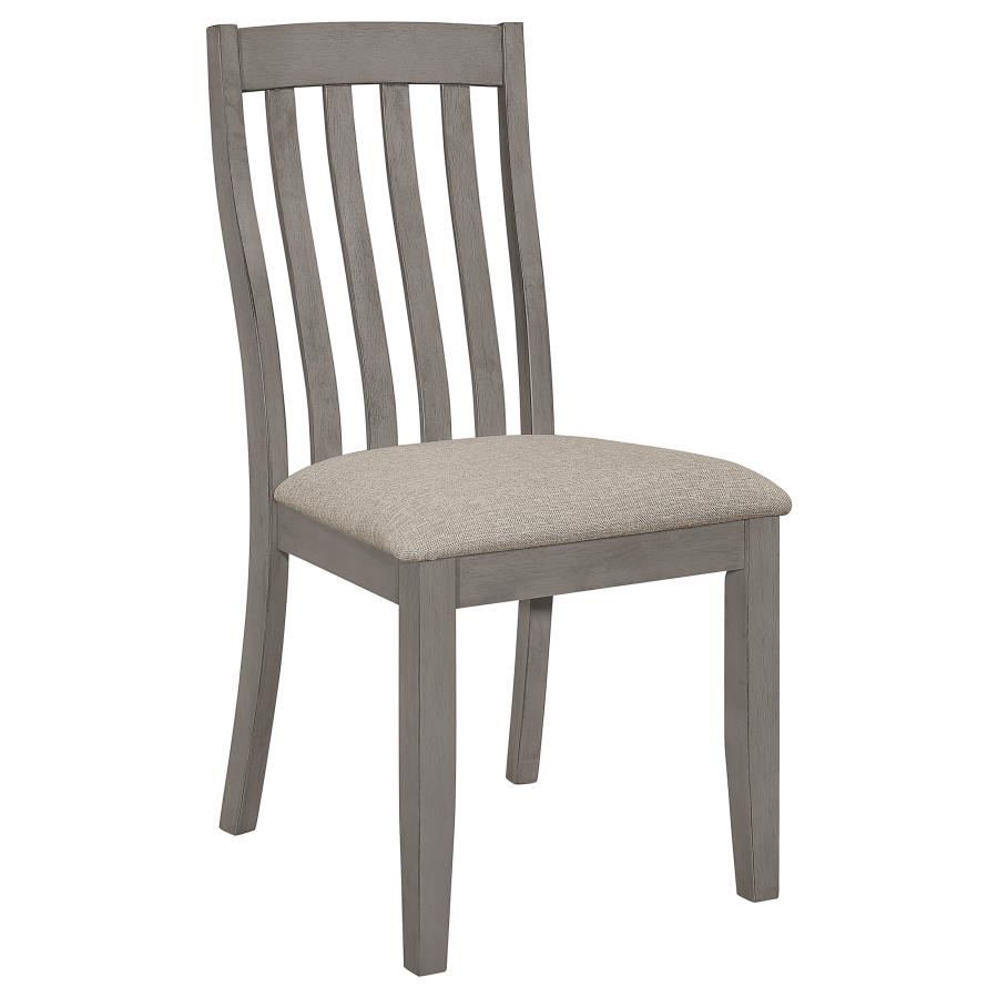 CoasterEveryday Nogales Slat Back Side Chairs Coastal Grey (Set Of 2)